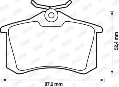 JURID 571906J Fren Balatası Vw Golfıv,V,Vı,Passat,Bora Arka GM 1J0698451J