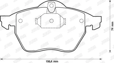 JURID 571920J Fren Balatası Opel Vectra B Ön GM 4478254, GM 90512037, GM 93191802