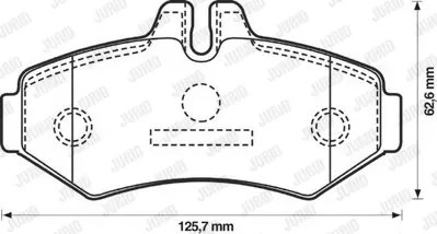 JURID 571950J Fren Balatası Spr-Lt35-Volt Arka GM A0034202420