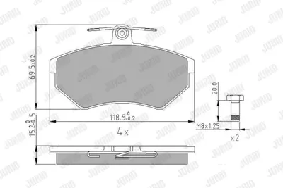 JURID 571969J Fren Balatası Vw Polo Cls /Caddyıı  Ön GM 1HM685151A