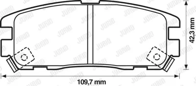 JURID 572221J Fren Balatası Opel Frontera A / B  Arka GM 97039269