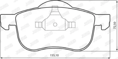 JURID 573003J Fren Balatası Volvo S60 Ön  GM 8634921