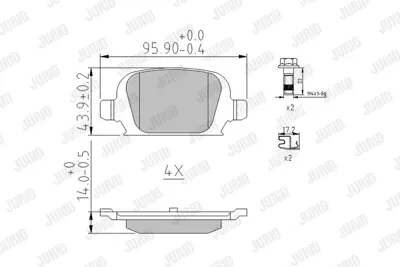 JURID 573009J Fren Balatası Opel Corsa C/Tıgra B (Disk Tipi)arka GM 9900132