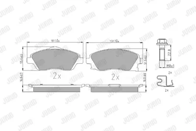 JURID 573011J Fren Balatası Opel Corsa C / Combo C   Ön GM 95519746