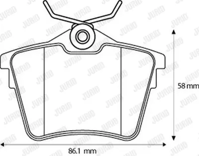 JURID 573133JC Fren Balatası Peug.407/607 04>/Cıtro.C5 08> Arka GM 425491