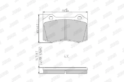 JURID 573149J Fren Balatası Volvo S60 I / V70 Iı 2.5t GM 30665552