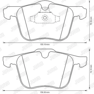 JURID 573179JC Fren Balatası Ön  Volvo S60-V70  FDB1898