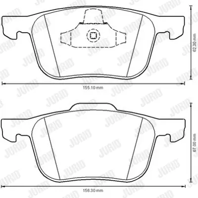 JURID 573209J Fren Balatası Mazda 3/ Focus/Volvo C30 1.6 02> Ön GM 30793618