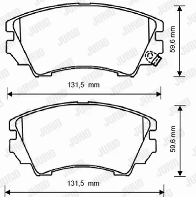 JURID 573269JC Fren Balatası Opel Insıgnıa A   16 Jant  Ön GM 13237753, GM 22959105, GM 95530020