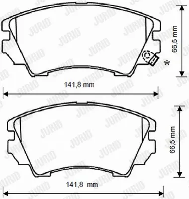 JURID 573270JC Fren Balatası Opel Astra J/Insıgnıa  (17 Jant)  Ön GM 13237751, GM 22959104, GM 95530018