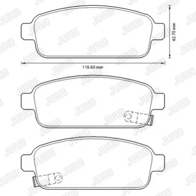 JURID 573335JC Fren Balatası Opel Astra J/Chevrolet Cruze Arka GM 13411383, GM 95516196