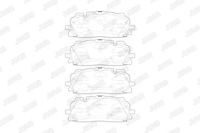 JURID 573773J Fren Balatası Vw Q7 A5 2016-  Ön  1za,1ln,1zk,1lp GM 2586101, GM 4K0698151, GM 4K0698151AA, GM 4K0698151C, GM 4K0698151P, GM 4K0698151S, GM 4K0698151T, GM 4K098151, GM 4K098151C, GM 4KE698151D