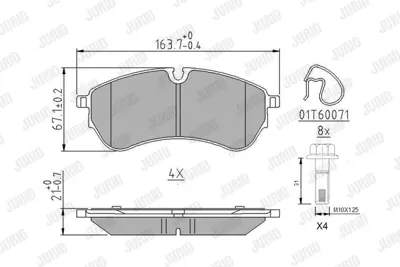 JURID 573831J Fren Balatası Vw Crafter Ön 2017>pr-1la   Arka 1lb 2N0698151