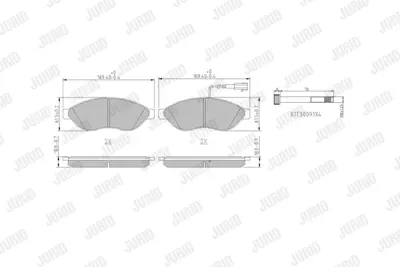 JURID 573848J Fren Balatası Boxer/Ducato/Jumper 06> Fişli Ön GM 77364160