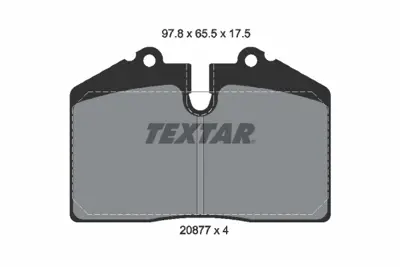 TEXTAR 2087702 Fren Balatası Porsche 911-928-944 Arka GM 93035193802