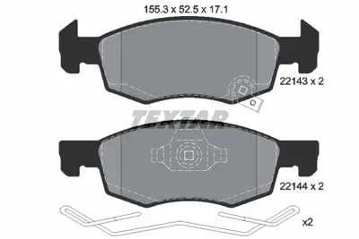 TEXTAR 2214301 Fren Balatası Opel Corsa E  (14 Jant)  Ön GM 95524972