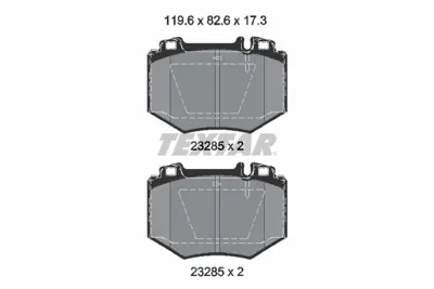 TEXTAR 2328501 Fren Balatası 220   Ön  S 500/600 GM 14201520, GM 1634200620, GM 163420062037, GM 1634200820, GM 163420082027, GM 163420082067, GM 1634201020, GM 2034210512, GM 203421051264, GM 2104211212