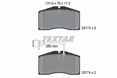 TEXTAR 2377301 Fren Balatası Vw A8 2.8,3.7 Quattro GM 4D0698151L