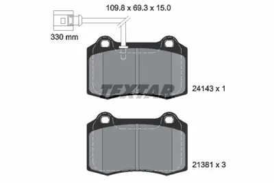 TEXTAR 2414301 Fren Balatası Vw Seat Leon Cupra Ön GM 1ML698151