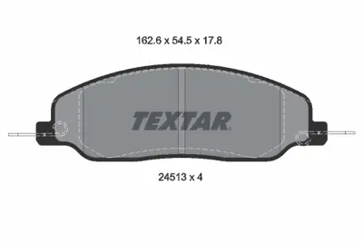 TEXTAR 2451301 Fren Balatası Ön Mustang 4.0/4.6 GM 4R3Z2001AA