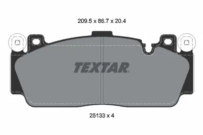 TEXTAR 2513301 Fren Balatası F-10/12  Ön  M5/M6 GM 2284369, GM 2284371, GM 2284869, GM 2513301, GM 34112284369, GM 34112284370, GM 34112284371, GM 34112284465, GM 34112284869, GM 34112284970