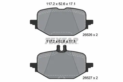 TEXTAR 2652601 Fren Balatası 206/214 Arka GM A0004201304