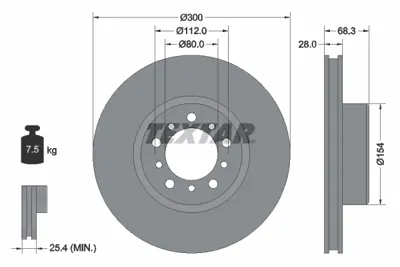 TEXTAR 92032500 Fren Diski  126 103 Ön GM A1264210512