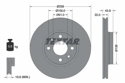 TEXTAR 92241503 Fren Diski GM 402061200R