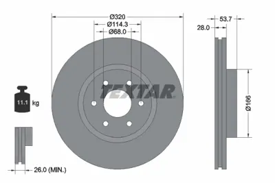 TEXTAR 92296503 Fren Diski  470 Ön  X Clas GM A4704210200