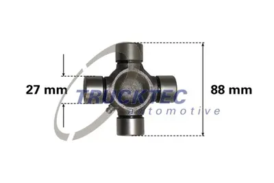 TRUCKTEC 02.34.044 Şaft Mafsalı  27 X 88 Mm > GM A9064100131