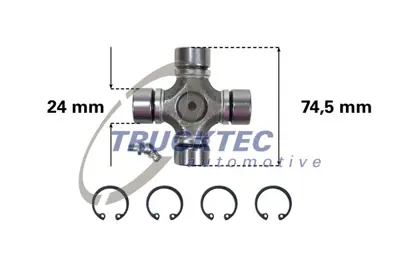 TRUCKTEC 02.34.053 Şaft Mafsalı 207  24 Mm X 74,50        GM A6014100231