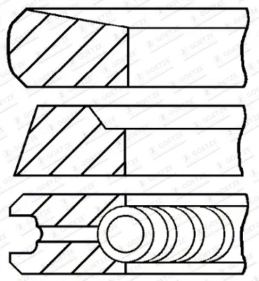 GOETZE 08-436100-00 Sekman Navara Yd25  89,00mm 05> GM 12033VK510