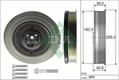 INA 544 0503 20 Krank Kasnağı Volvo S60/S90/V60/V90/Xc60 GM 32213095