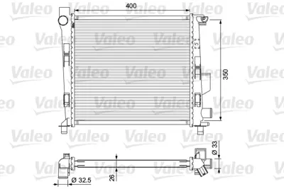 VALEO 701724 Radyator Mercedes Classe A 1.4 I GM A1685001802