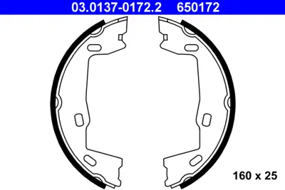 ATE 03.0137-0172.2 El Fren Balatası Opel Astra F/Vectra A/B/Omega B GM 4838660, GM 90541931