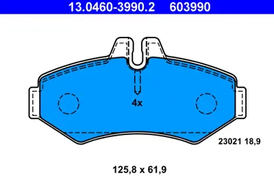 ATE 13.0460-3990.2 Fren Balatası Spr-Lt35-Volt Arka GM A0034202420