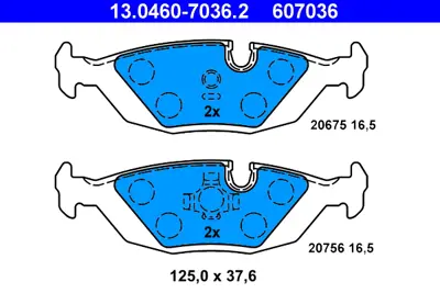 ATE 13.0460-7036.2 Fren Balatası E-30 Arka GM 34211158912