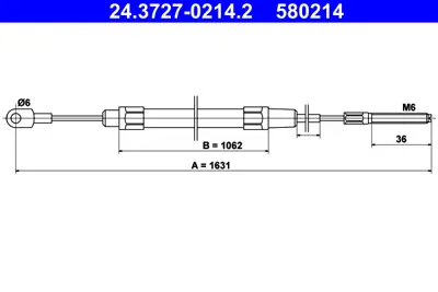 ATE 24.3727-0214.2 El Fren Teli  E-36 Arka Diskli GM 34411160134