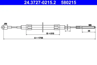 ATE 24.3727-0215.2 El Fren Teli  E-34 Arka GM 34411162005