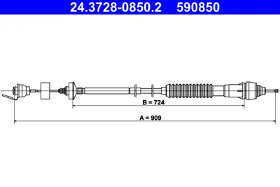 ATE 24.3728-0850.2 Debriyaj Teli Peugeot Partner / Cıtroën Berlıngo GM 2150 CS