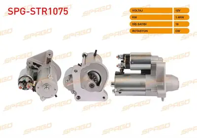 SPAGO SPG-STR1075 Mars Motoru 12v/1.4 Kw 10 Dıs Cw (Str5516) Ford Fıesta V 1.4 Tdcı - 1.6 Tdcı 2001-2012 / Fusıon 1.4  SPGSTR1075