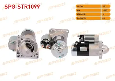 SPAGO SPG-STR1099 Mars Motoru 12v/1.8 Kw 10 Dıs Cw Opel Astra H 1.9 Cdtı 2004-2010 / Astra J 2.0 Cdtı 2009-2015 / Insı SPGSTR1099