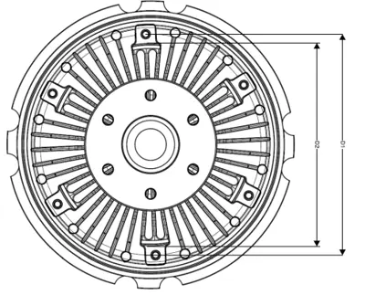 NRF 49116 Fan Gobegı Elektrıklı 4 Delıklı Govde 180mm Scanıa Pgrt 2410082