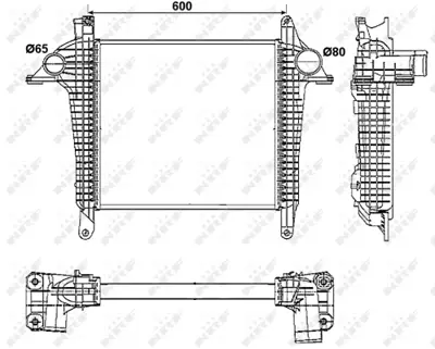 NRF 30261 Intercool Radyatoru Man Tgl 12.180 (0834 Euro 3) Tgl-Tgm (0836 Euro 4-5) 81061300228