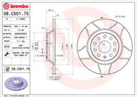 BREMBO 08.C501.75 Fren Diski Vw Passat Q3 2014>arka Pr-1ku 300x12 Oluklu Kaplamalı GM 1764283, GM 3Q0615601, GM 3Q0615601A, GM 3QD615601, GM 8R0615301, GM 8R0615301B, GM 8R0615301C, GM 8R0615301D, GM 8R0615301E, GM 8R0615301F