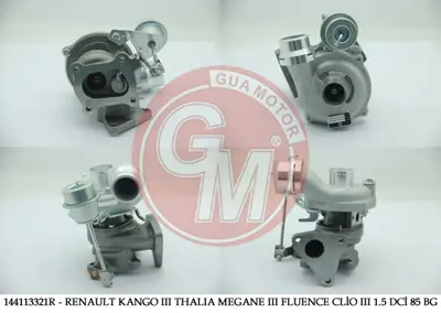 GUA 40611 Turbo Sarj Clıo Symbol Thalıa Clıo Iıı Fluence Kangoo Iı Megane Iıı Mıcra Note 1,5dcı 85hp