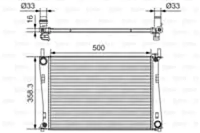 ORIS MFR081023 Motor Su Radyatoru Fıesta V Fusıon 01>08 1,25 1,4 16v / 1,6 16v Mazda Iı 1,4 16v / 1,6 16v 02 /> Olc GM 1J927156JE