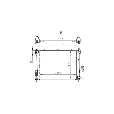 ORIS BHY168026 Motor Su Radyator I20 1,4 Dızel 08-15 Manuel GM 253101J200, GM 253104P200, GM 54M41, GM 67549