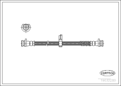 CORTECO 19032280 Fren Hortumu Arka Freelander 1.8 16v 2.0dı 98- 2.0td4 00-06 1655853 6149181 6577425 86VB2282BB 90651SN7000 92VB2282 92VB2282AA ANR6004 SBH000601 SBH100961