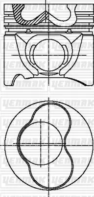 YENMAK 31-04302-000 Pıston+segman Std (79.51mm) 3-4 Pıstonlar Bora Caddy Iı Golf Iıı-Iv Beetle Passat Polo Classıc Shara 038107065AB